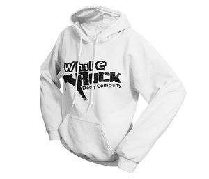 White Logo Hooded Sweatshirt